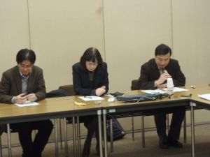 左：周教授、中央：高教授、右：馬場教授