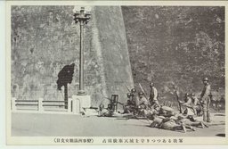 占領後奉天城を守りつつある我軍