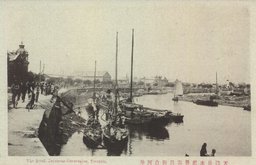 天津日本租界山口街白河岸