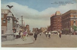 大連常盤橋の美観西通りを望む