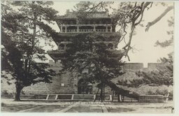 奉天郊外東陵華麗なる隆恩紅門と万年松