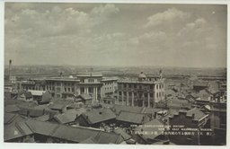 (奉天)吉順號よりの城内全景、遥かに東陵を望む