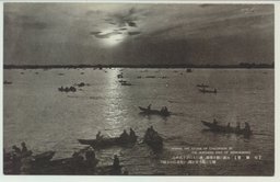 【哈爾賓】　川波に散る落陽．波にもにぶき此の心．頼むは独り君が顔。　(松花江の夕日)