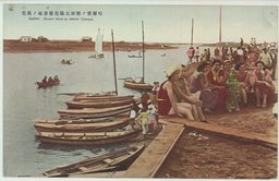 哈爾濱ノ対岸太陽島避暑地の風光