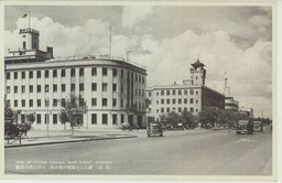 （新京）麗はしき國都の都大路、大同大街の偉觀