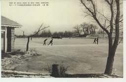 新京冬季の運動場に西公園のスケート場