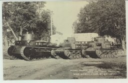 (公主嶺)北満守備に活躍するわが戦車隊の愛国号