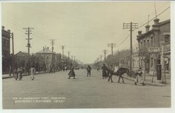 (公主嶺)附属地の目貫たる鮫島通の盛観