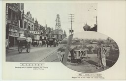 天津中日交叉界　　　　　　　　　　　　　　　　　　　天津郊外に於ける物拾ひと一輪車