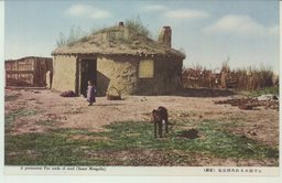 土で固められた固定包　(蒙彊)